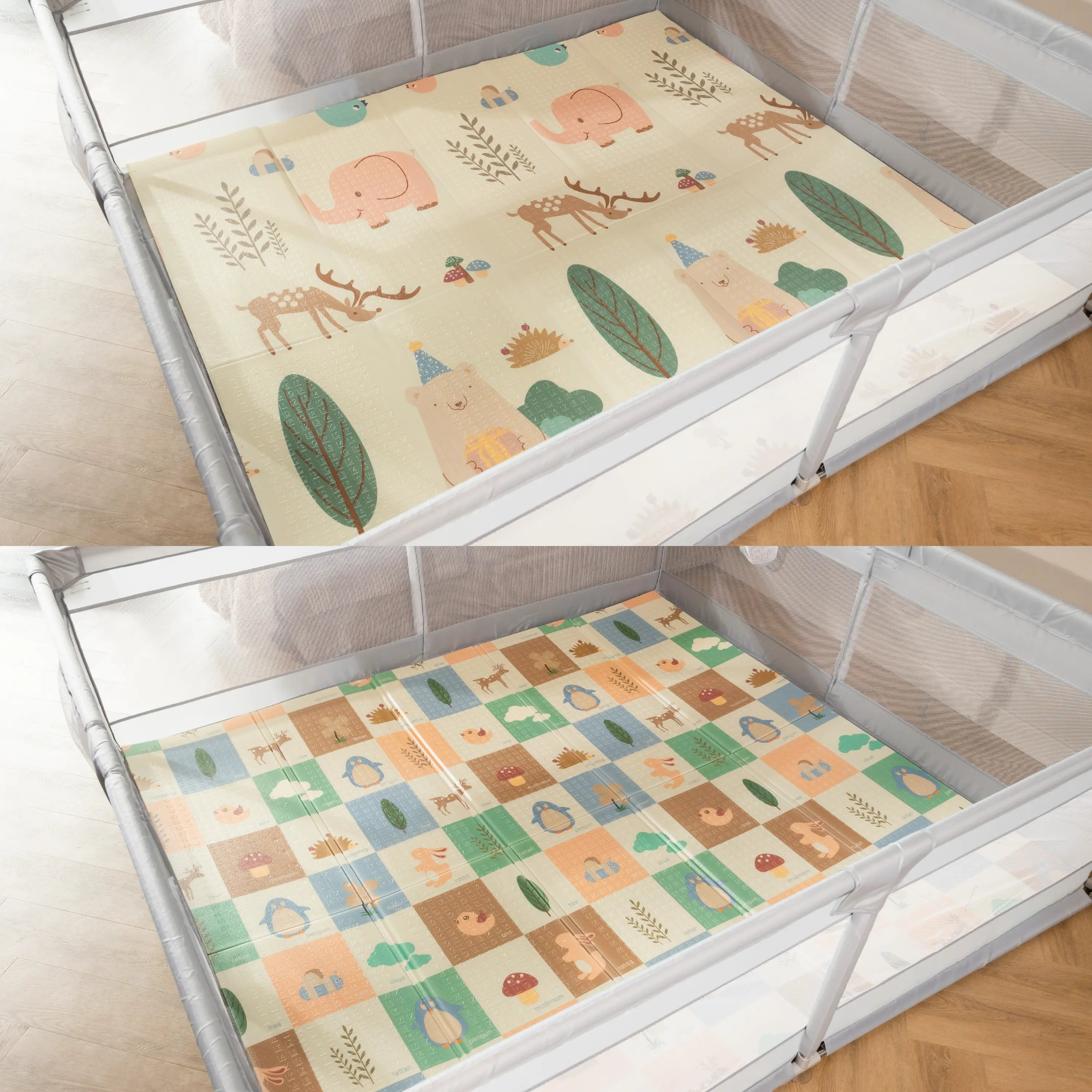 Baby Speelbox 180×200 cm – Grijs