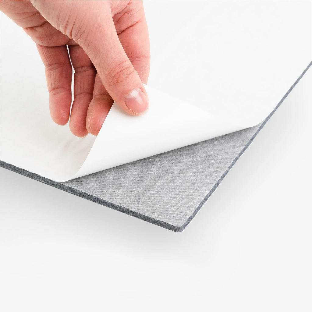 Prikbord Vierkant Reliëf Wit – Vilt Wandpaneel