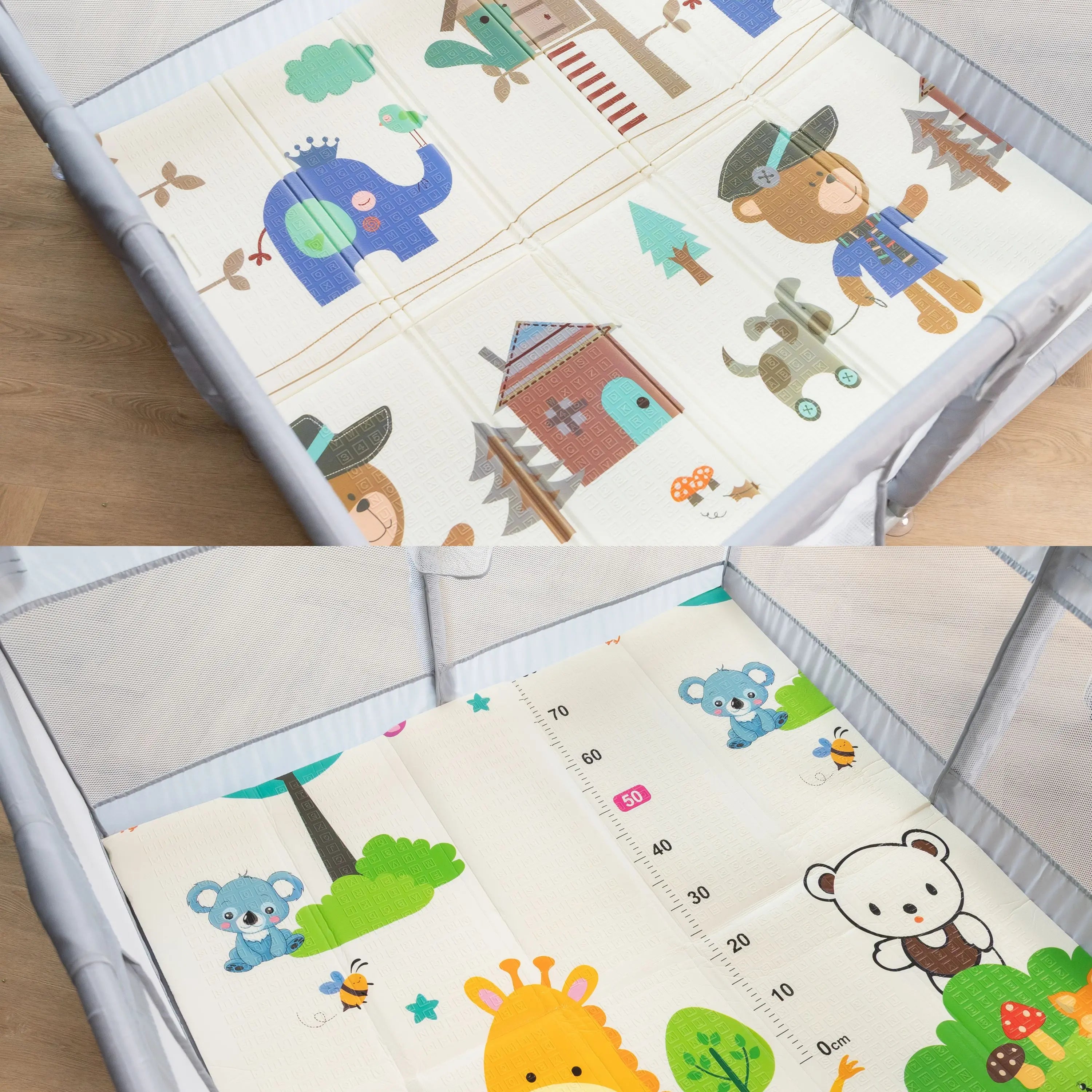 Baby Speelbox 120x120 cm – Grijs